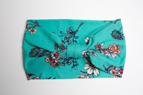 Vintage Floral - Women's Knit Stretch Modern Jersey Headband
