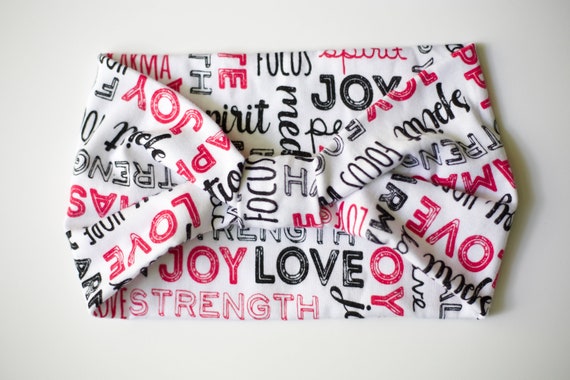 SALE Joy, Strength, Love - Women's Knit Stretch Headband