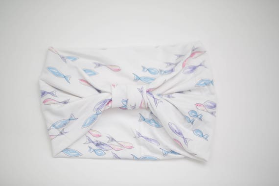 Watercolor Fish - Knit Adult Sized Headband