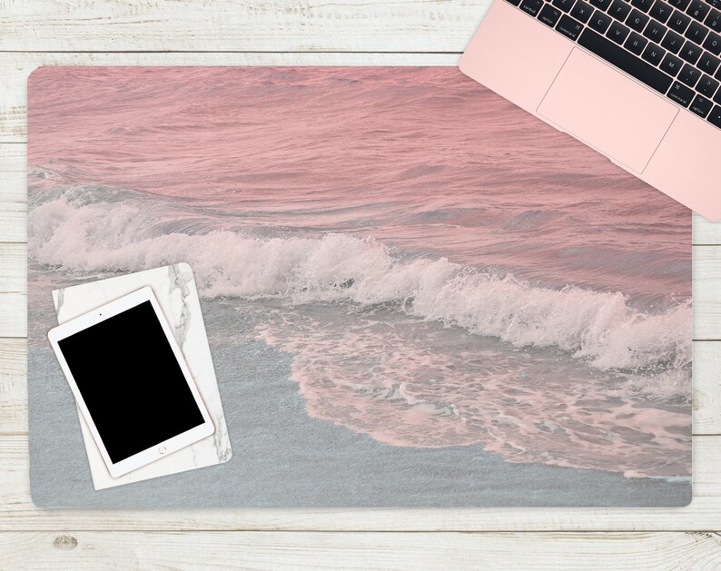 Sea Foam Desk Mat & Mousepad Ocean Wave Desk Pad Nature Etsy