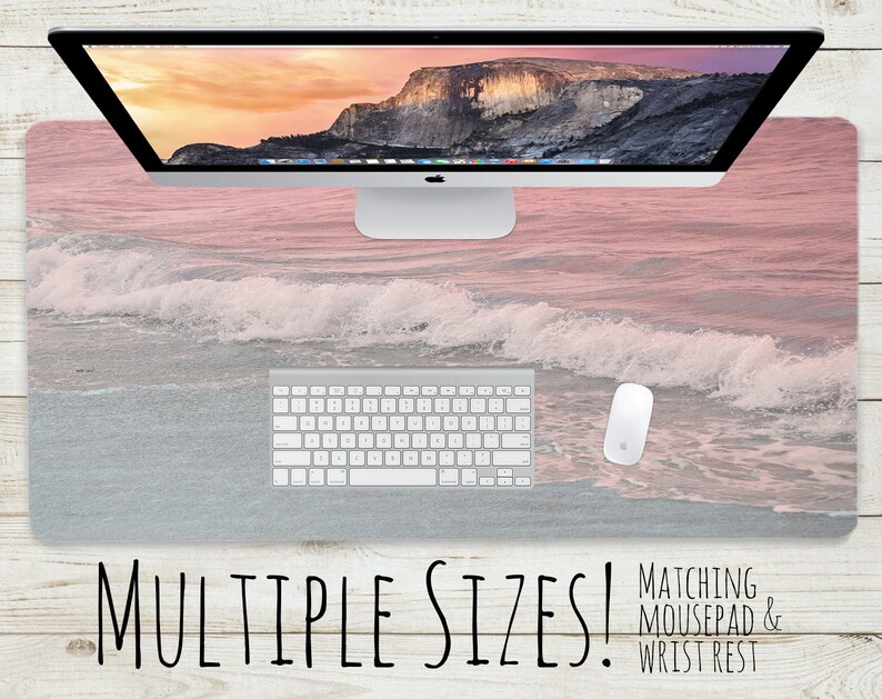 Sea Foam Desk Mat & Mousepad Ocean Wave Desk Pad Nature Etsy