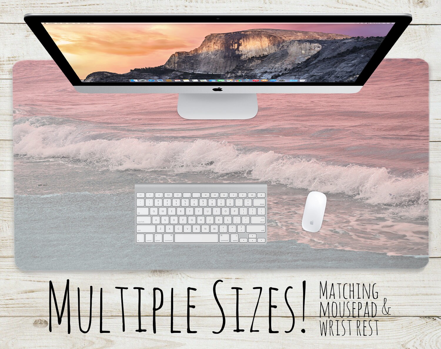 Sea Foam Desk Mat & Mousepad Ocean Wave Desk Pad Nature Etsy