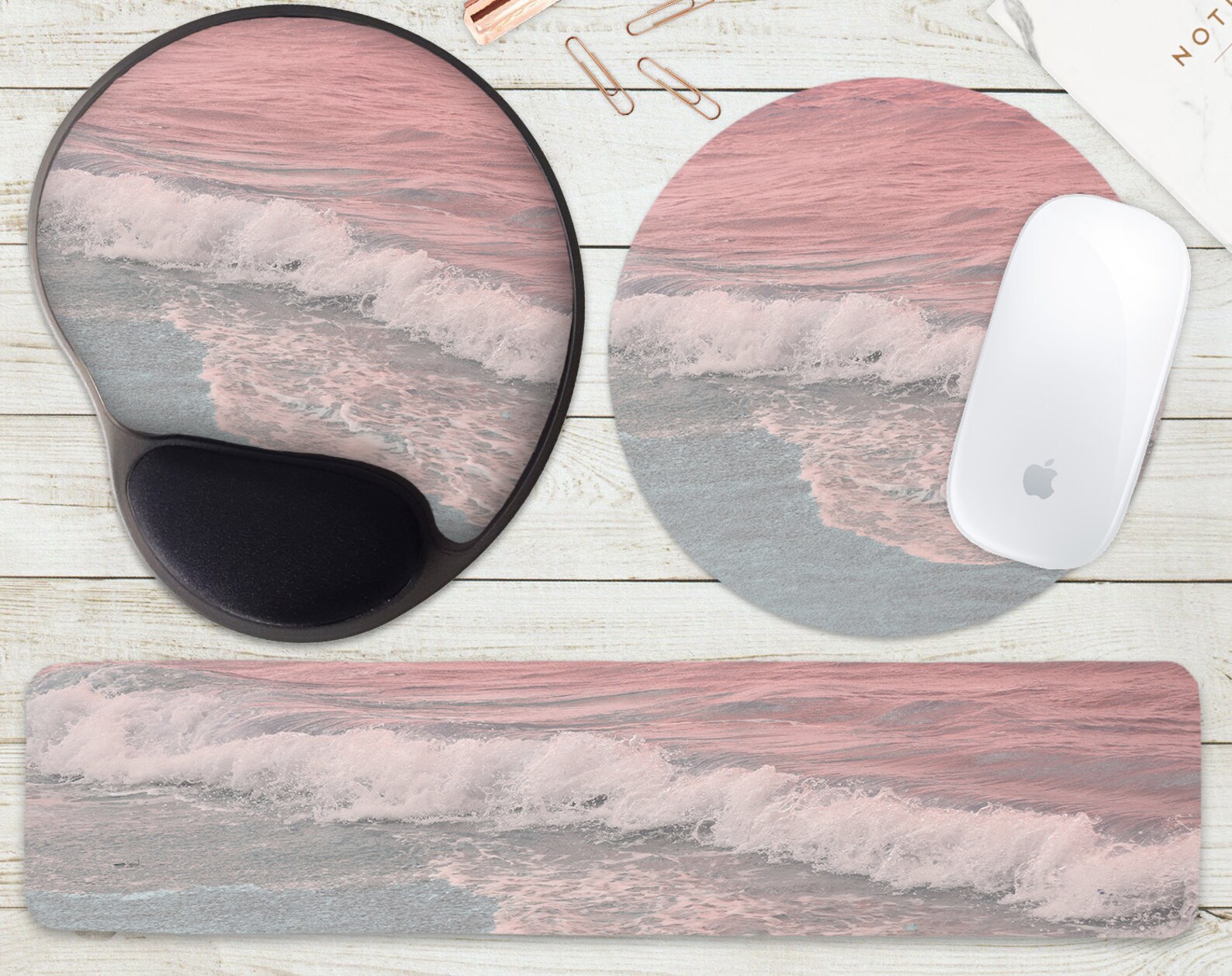 Sea Foam Desk Mat & Mousepad Ocean Wave Desk Pad Nature Etsy