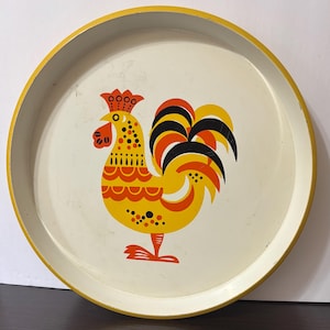 Vintage Rooster serving tray