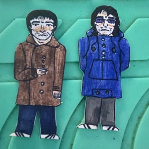 Oasis Earrings Handmade OOAK Unique Brit pop 90s Liam Noel Gallagher Reunion concert
