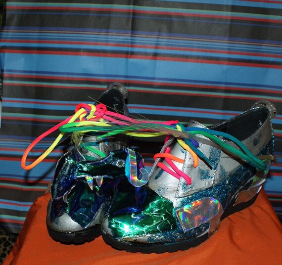 Einzigartige Handgemachte Ooak Drache Schuhe Cyber Trance Emo Etsy etsy