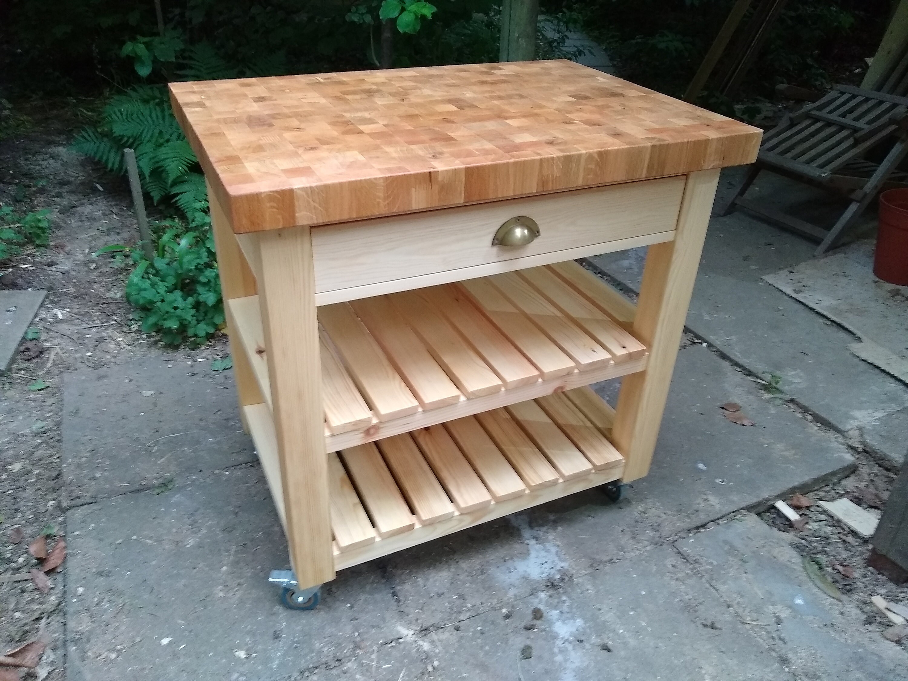 Handmade Oak butchers block Kitchen Island Pine Etsy.de