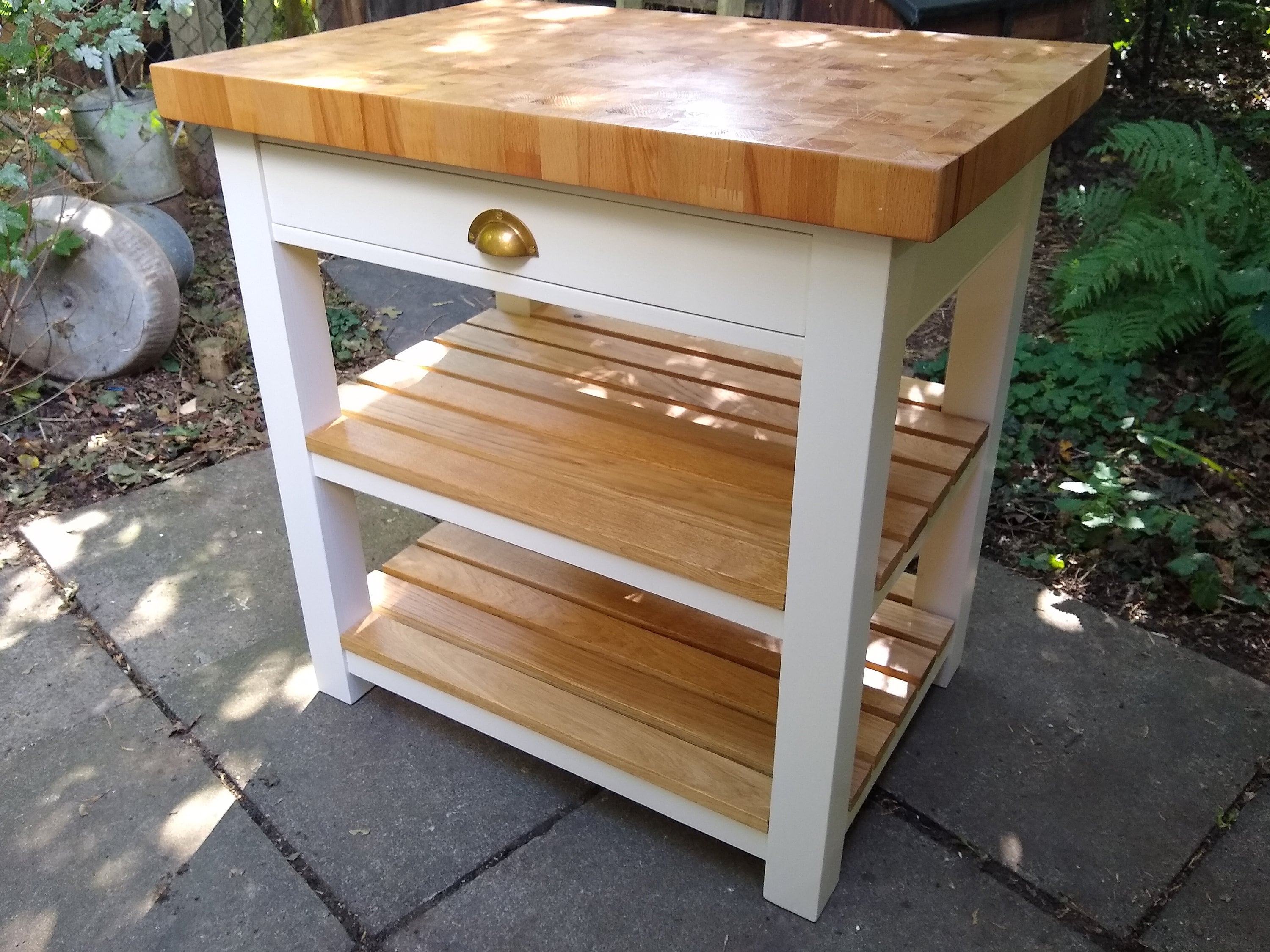 Handmade Butchers Block Beech Oak and Pine Mobile Painted Etsy UK
