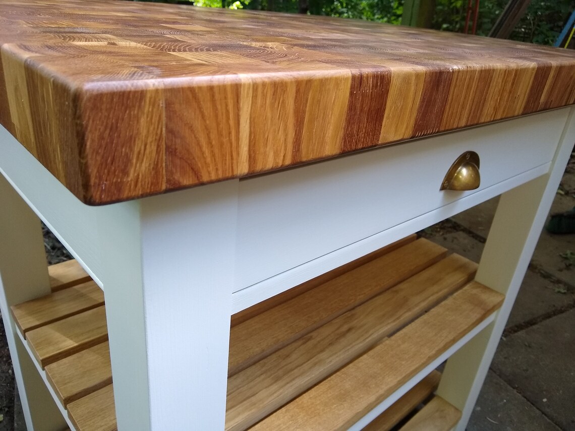 Handmade Oak butchers block Kitchen Island Pine F&B Etsy