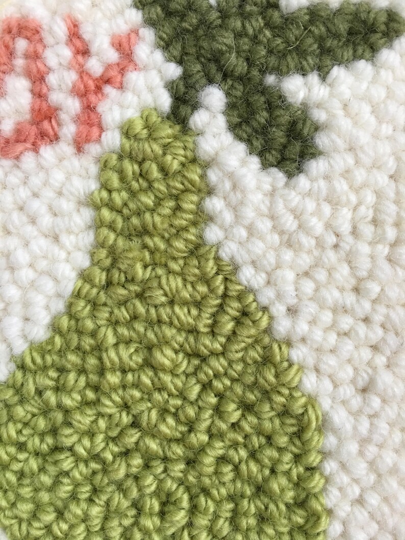 Beginner Punch Needle Rug Hooking Kit Pear Etsy