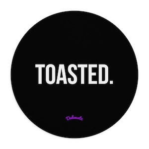 Toasted Dab Mat by Dabmatz. 8&quot; round 1/4&quot; thick. stylish black dab mat