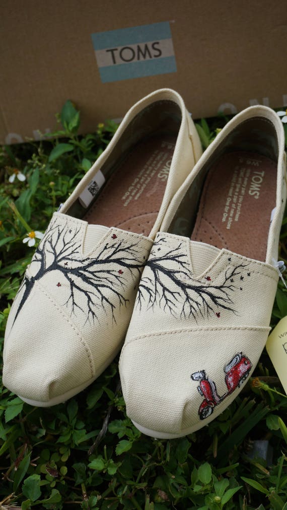 Custom Hand Painted TOMS The Tree | Etsy