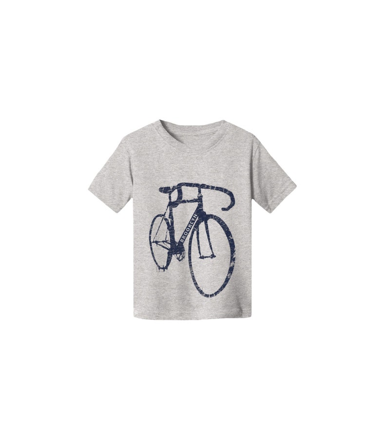 Brooklyn Heather Grey Graffiti Bike Children Tshirt