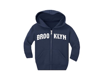 Brooklyn Children Navy Blue Fall/Winter Zippered Hoodie