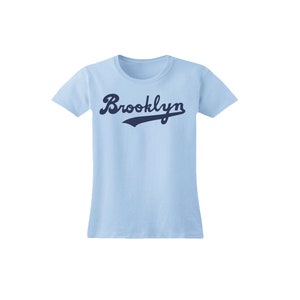 Women Sky Blue Brooklyn Dodgers T-shirt
