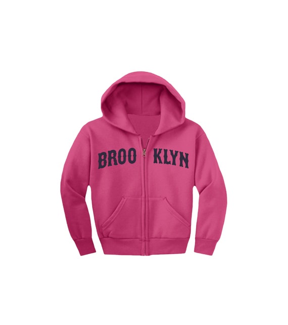 Brooklyn Children youth Raspberry Zippered Fall winter Hoodie Etsy Ireland