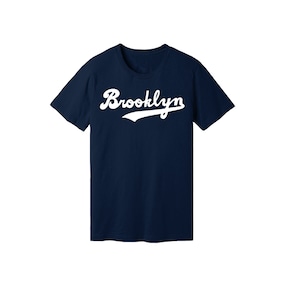 Men Brooklyn Dodgers Navy Blue Tshirt