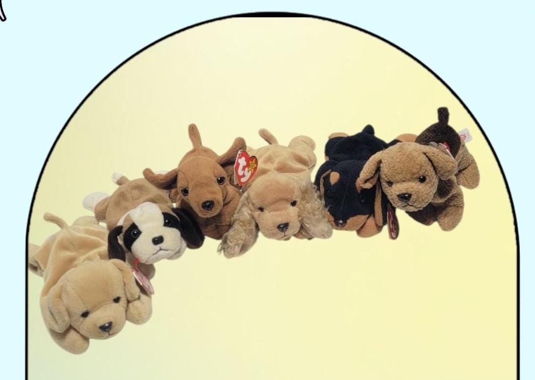 Ty Beanie Babies. Vintage Stuffed Plushies Toys. Collectable