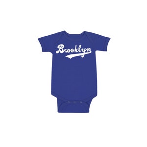 Brooklyn Baby Royal Blue Bodysuit Dodgers Script.