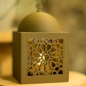 Mini lanterne-boîte géométrique marocaine Masjid Sadaqa - Décoration de mosquée islamique * NOUVELLES COULEURS *