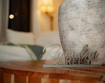 Ramadan und Eid Mubarak, Ramadan Kareem Dekorative Blöcke - 3D Word Art Schilder für Ramadan und Eid Feiern | Islamische Feiertags-Dekor