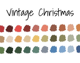 Procreate Color Palette Procreate Color Swatches Procreate Digital Download Vintage Christmas