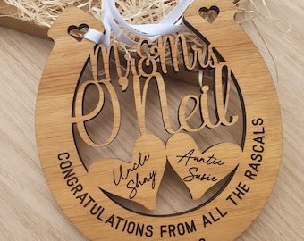 Personalised Wedding Horseshoe Gift Keepsake