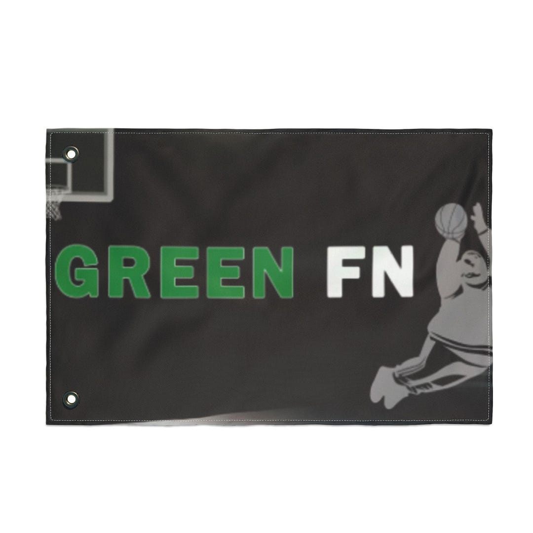 Basketball Flags String Green FN Basketball Flag | Double-sided Flag - Etsy