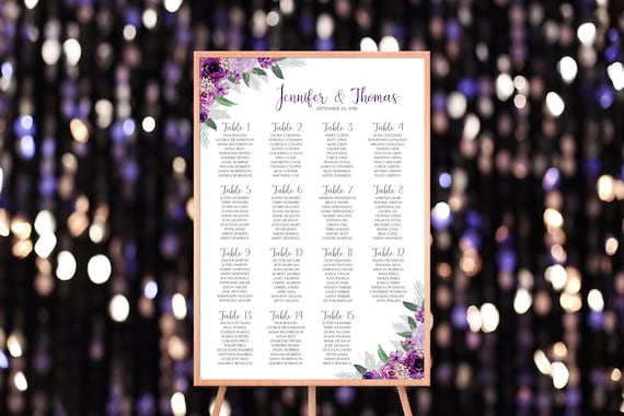 15 Table Seating Chart