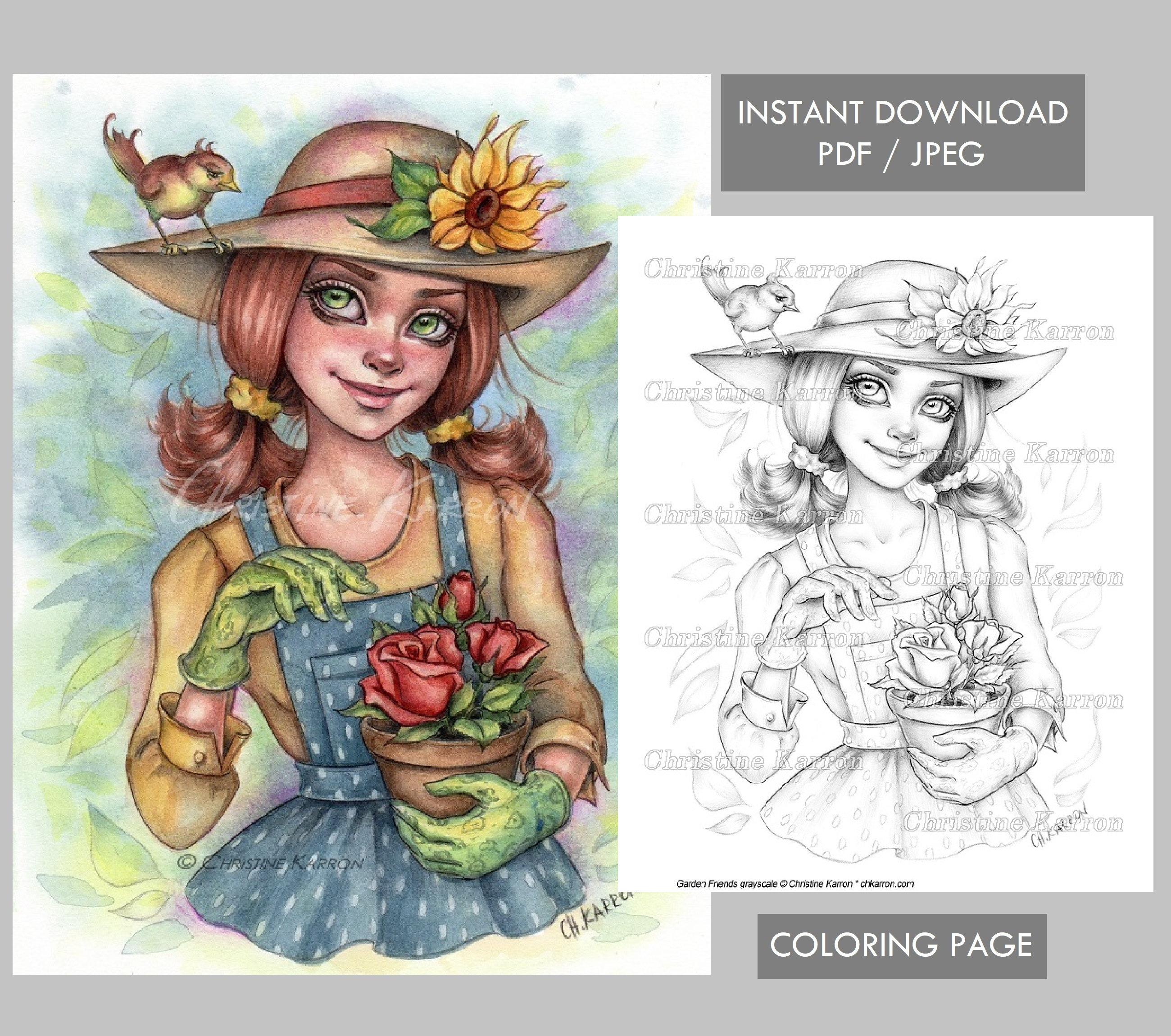Garden Friends — coloring book cover