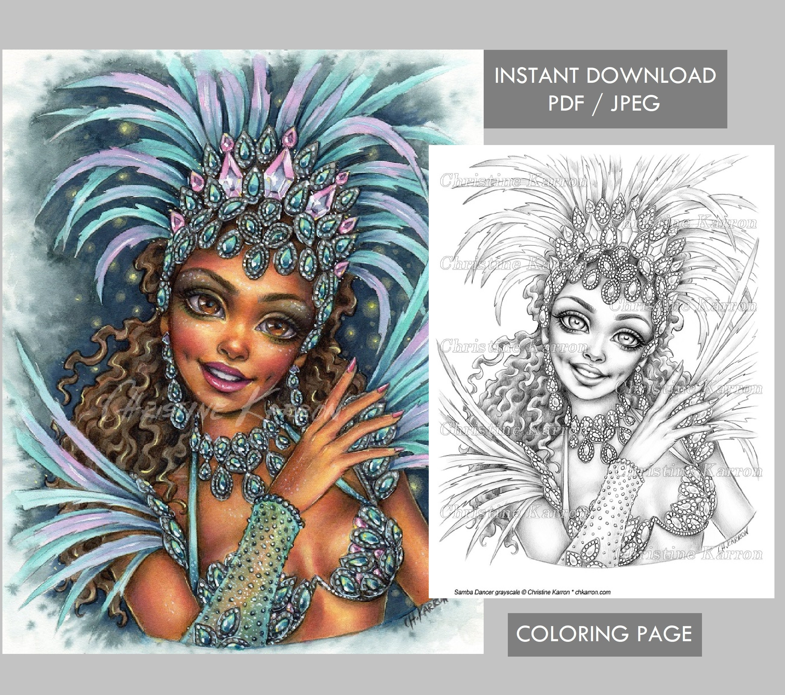 Samba Dancer — coloring book cover