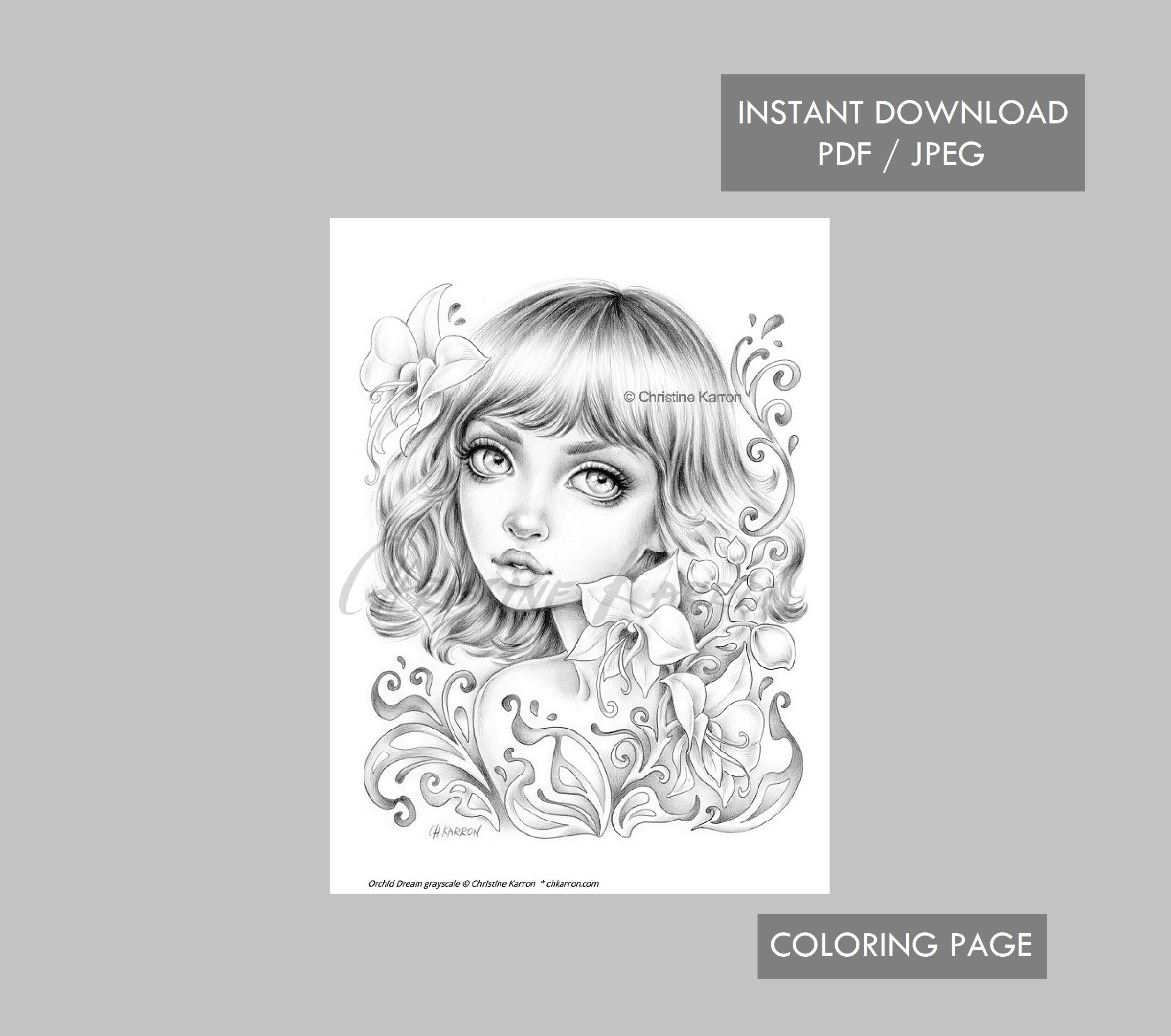 Orchid Dream — coloring book cover
