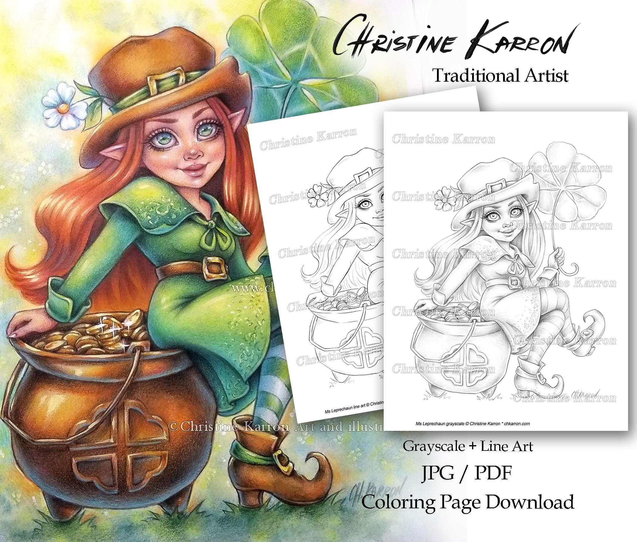Ms. Leprechaun — coloring book cover