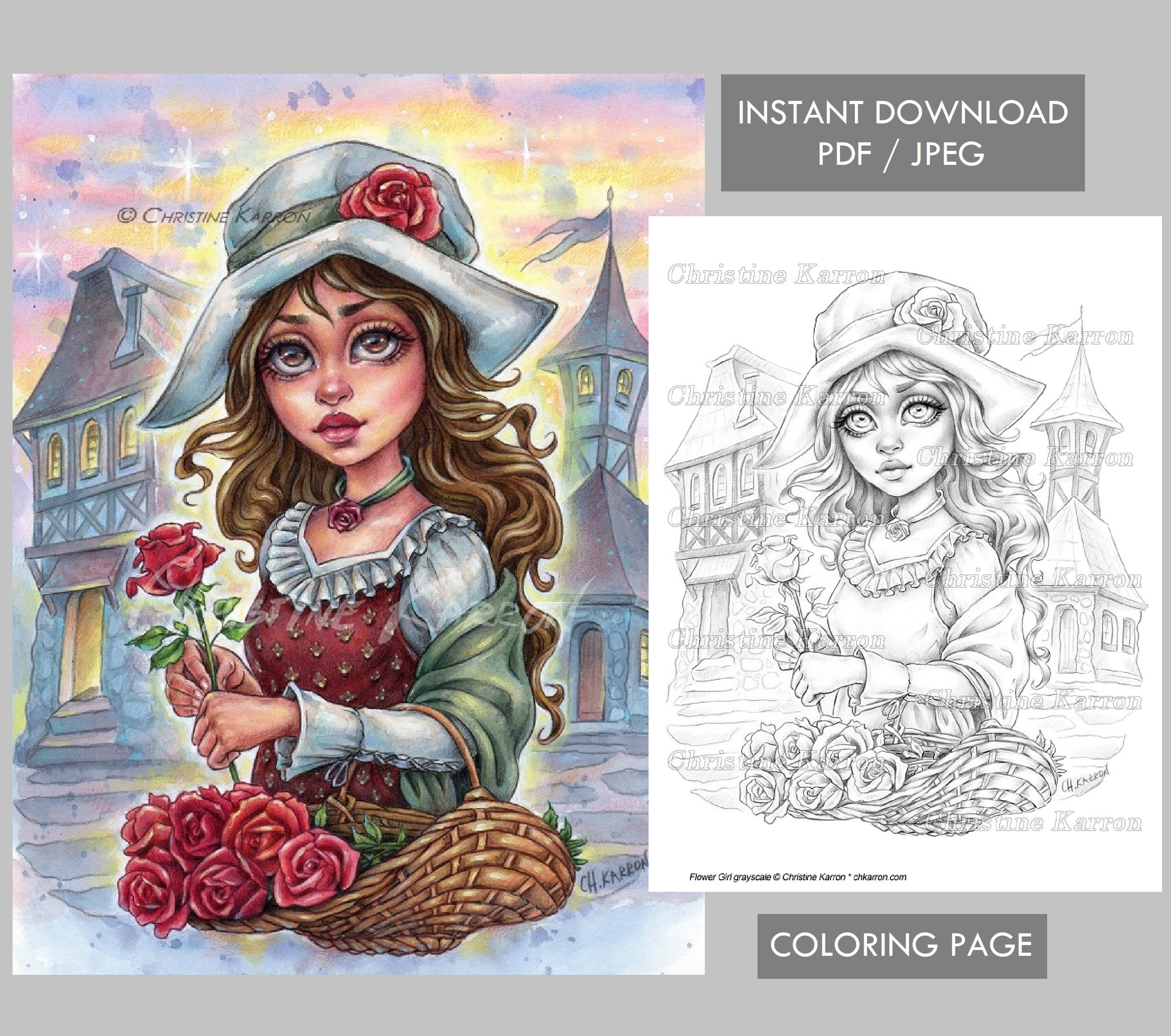 Flower Girl — coloring book cover