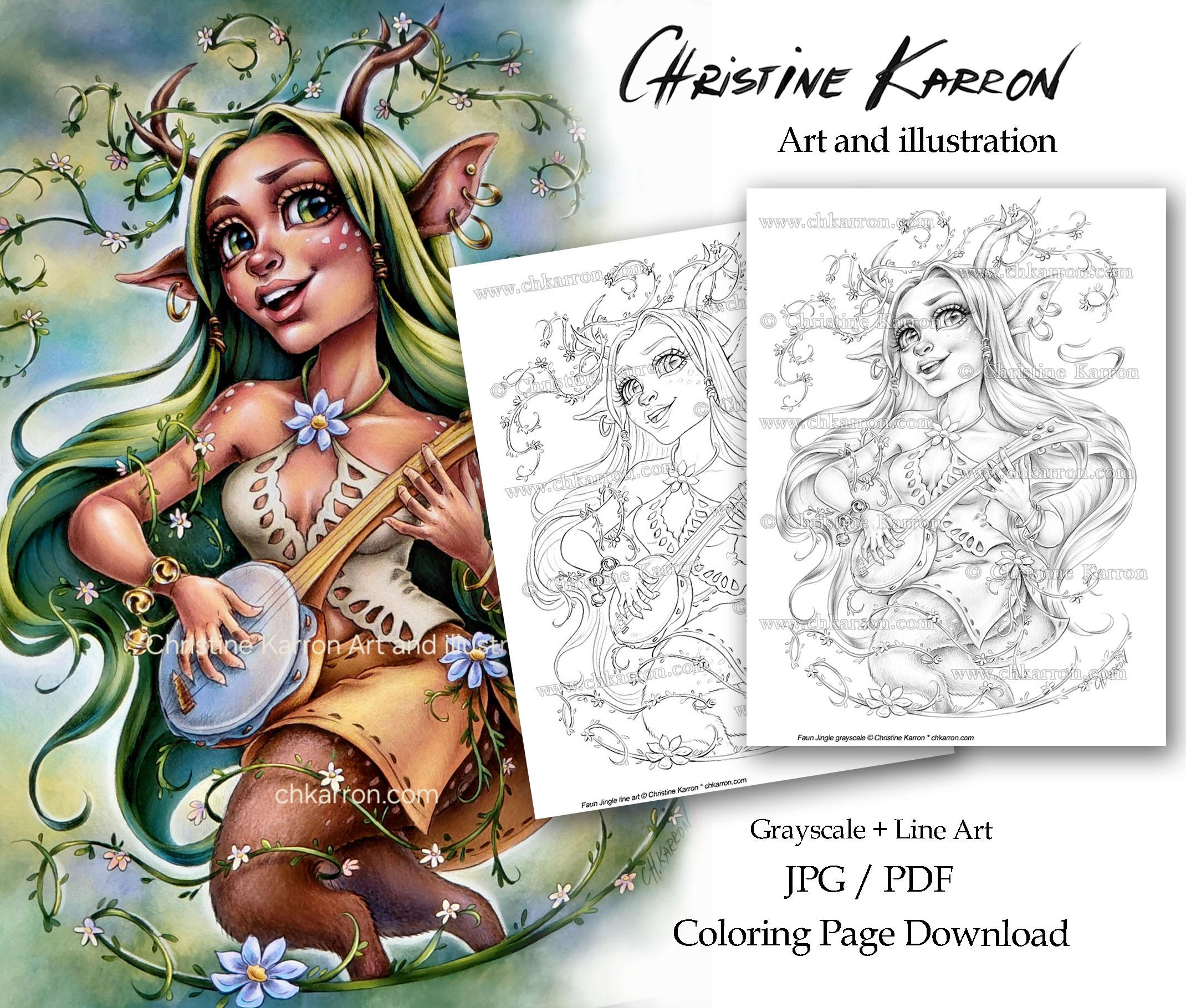 Faun Jingle — coloring book cover
