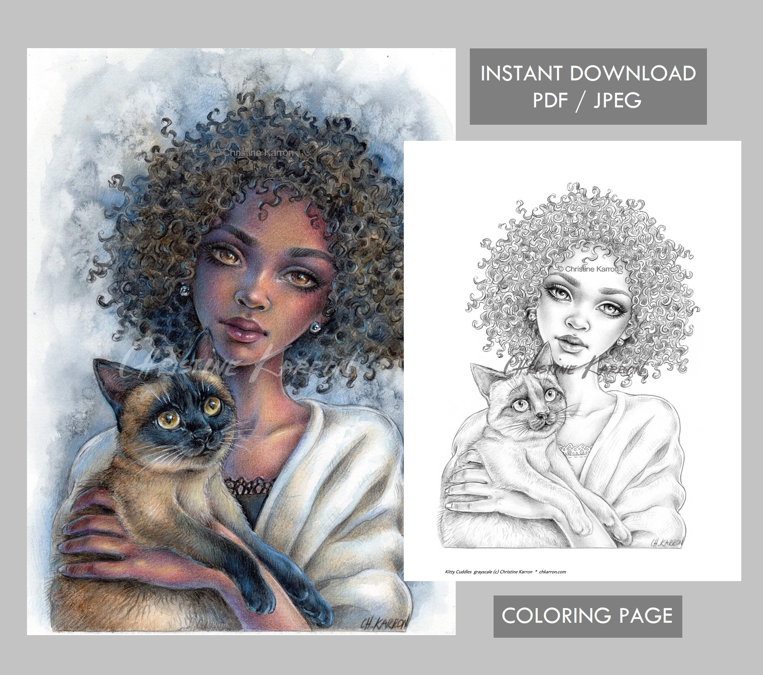 Kitty Cuddles — coloring book cover