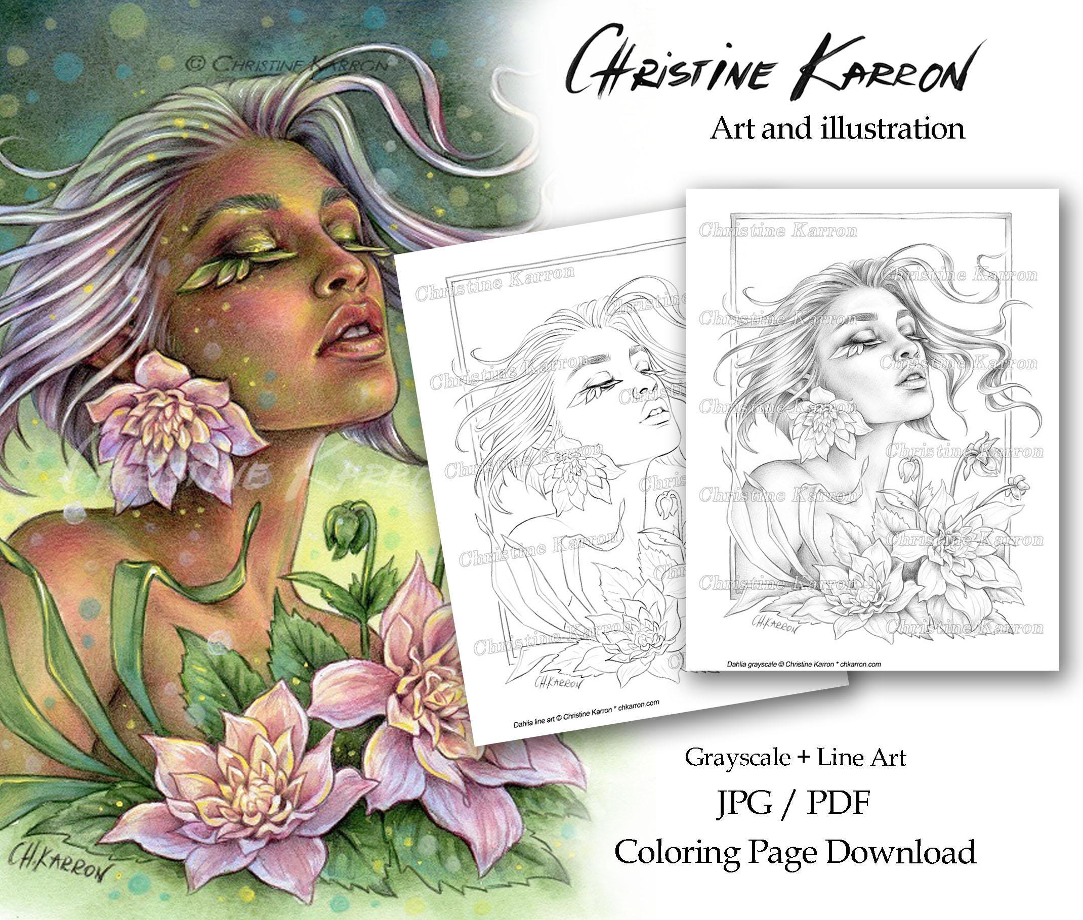 Dahlia — coloring book cover