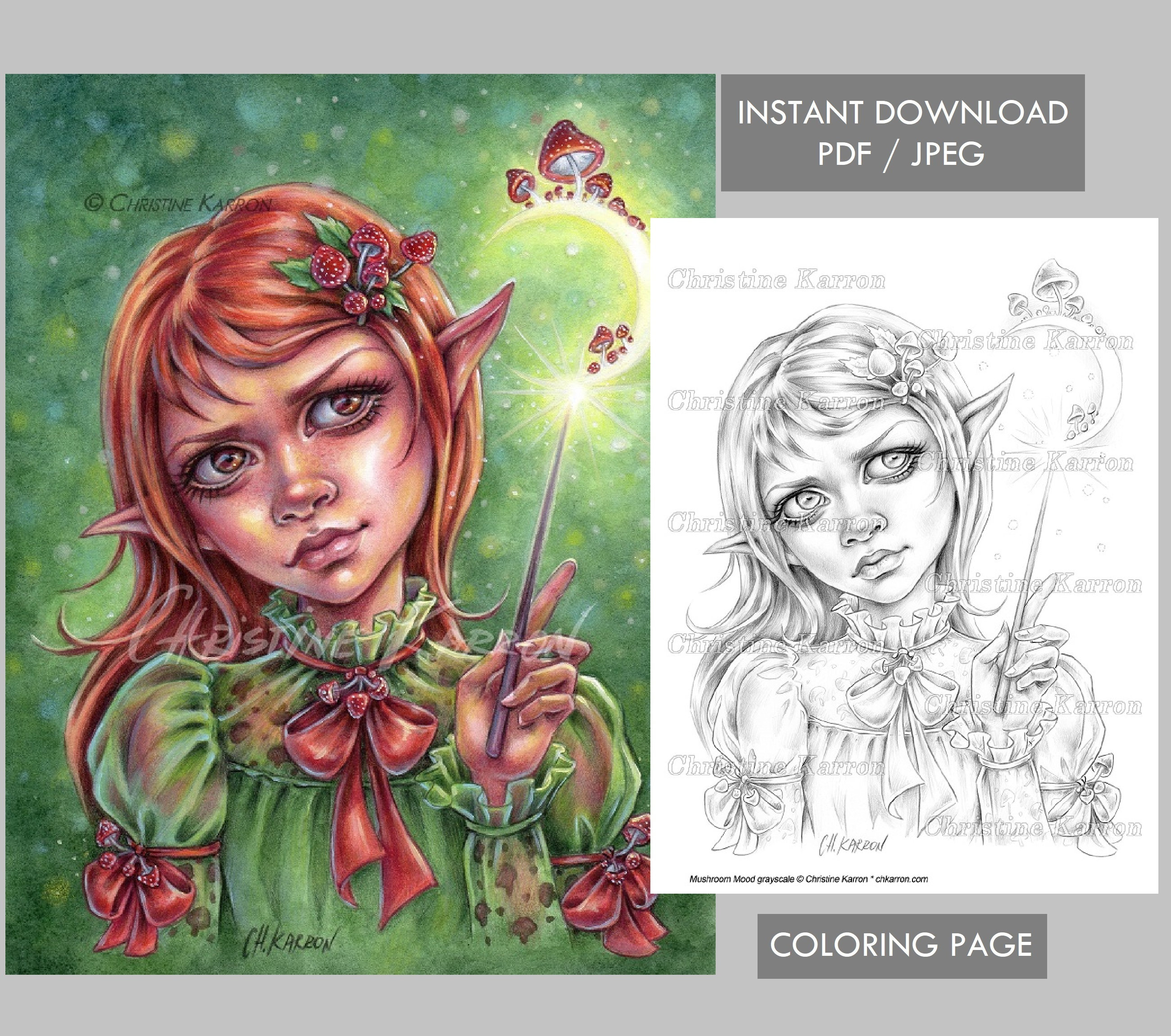 Mushroom Mood — coloring book cover