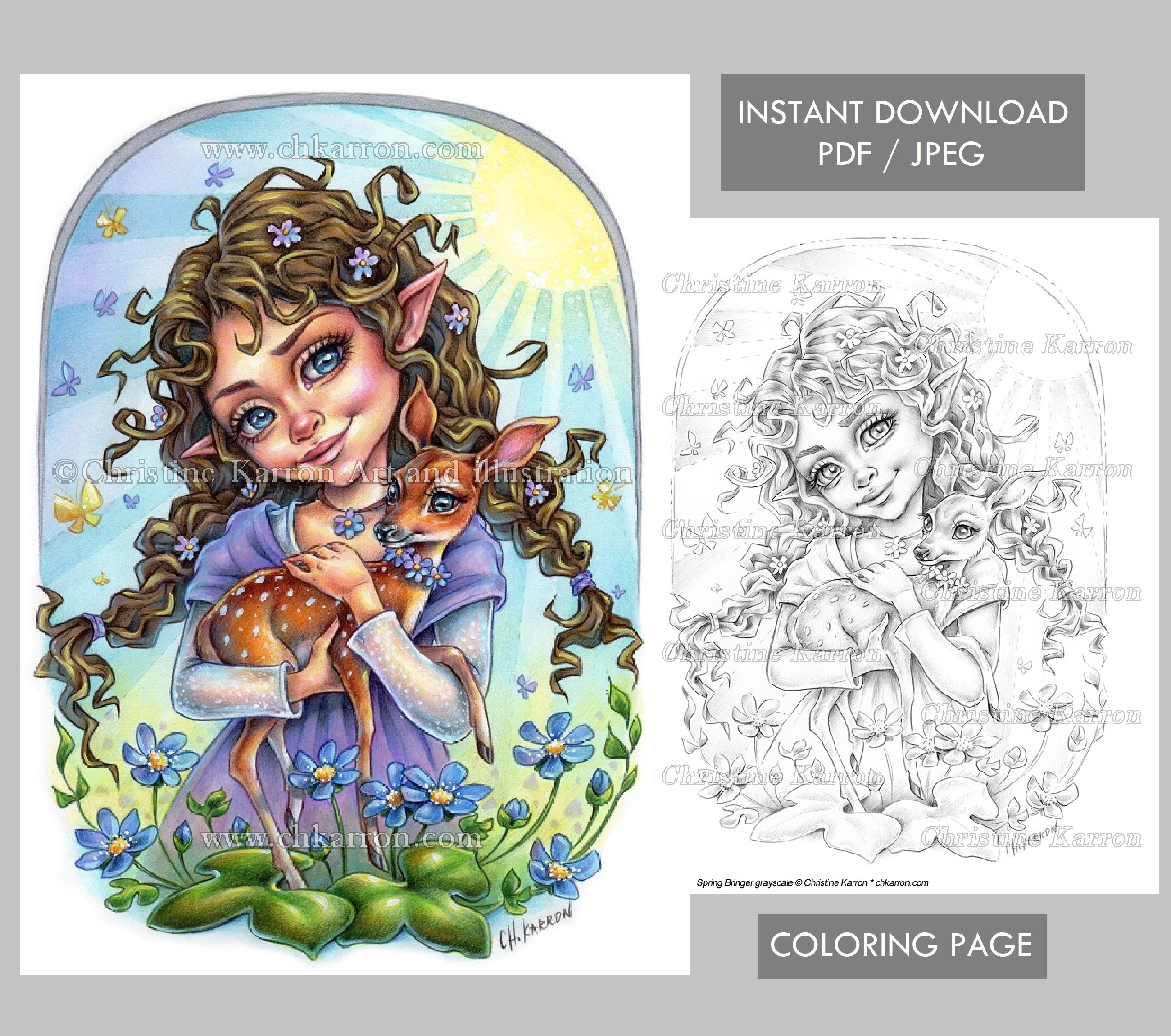 Spring Bringer — coloring book cover