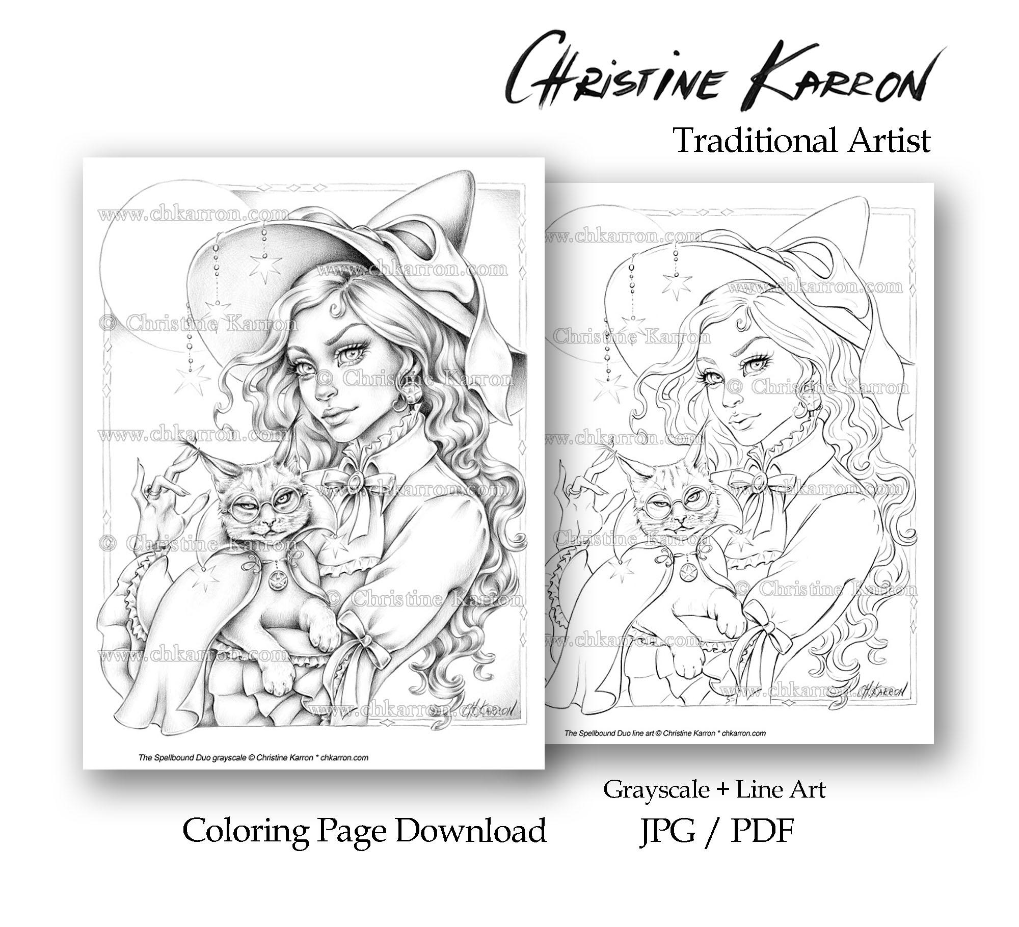 Spellbound Duo — coloring book cover