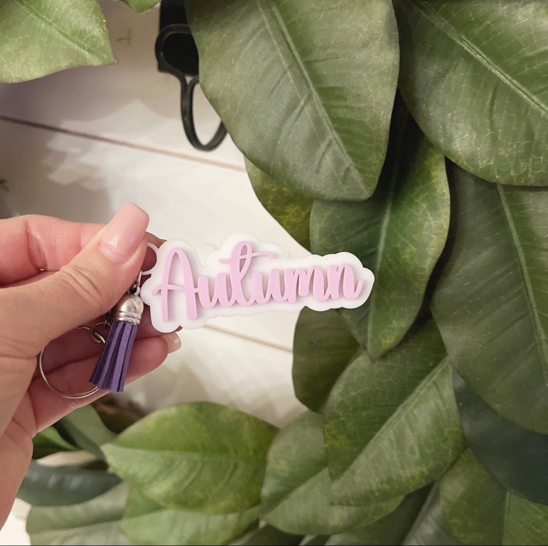 Personalized Name Keychains Custom Acrylic Keychains - Etsy