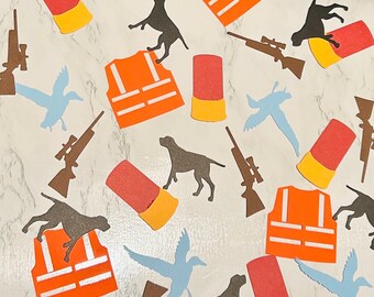 Bird hunting party fall autumn birthday party confetti