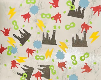 Comic Book Super Hero Boys Birthday Party Confetti