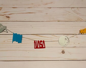 Houston we have a party! Rocket ship NASA themed birthday party banner decorations