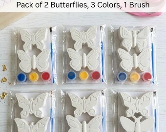 Paint your own Butterfly Birthday Party Favor Kit / plaster paint kit / child’s activity / valentines gift/ baby shower/ back to school