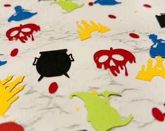 Woodland Forest Princess Birthday Confetti, Poisoned Apple, Dwarves, Castle, Cauldron