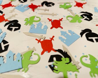Medieval Tournament Confetti / Knights / Dragons /Castles / Kings / Fairytale / Shield / Kingdom / Fantasy / DnD