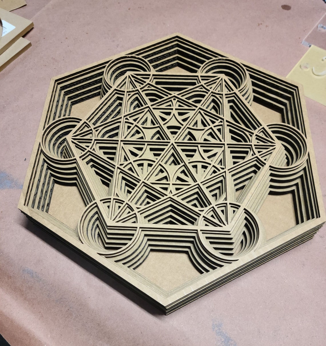 Sacred Geometry, Metatron's Cube, Mandala Wall Art, SVG, DXF, 7 Layers ...