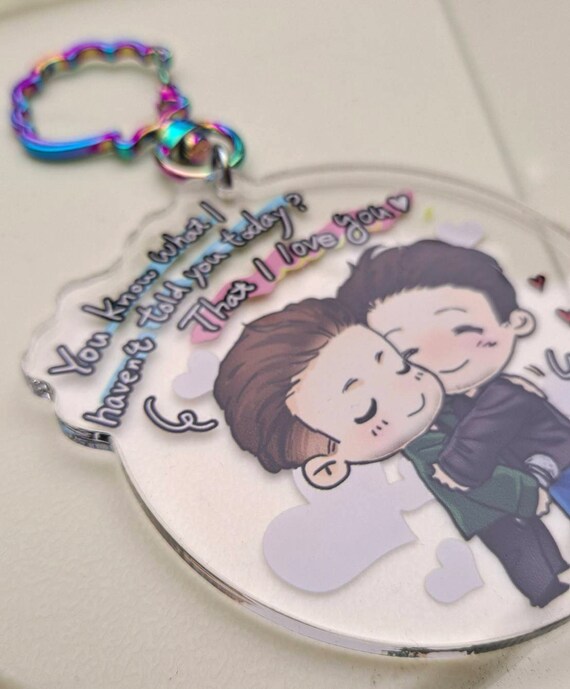 supernatural destiel cockles dean winchester castiel Keychain supernatural destiel cockles dean winchester castiel Keychain