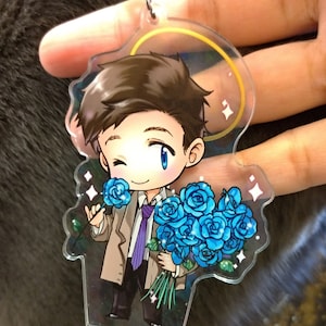 Blue Rose CASTIEL---Keychain/stendee